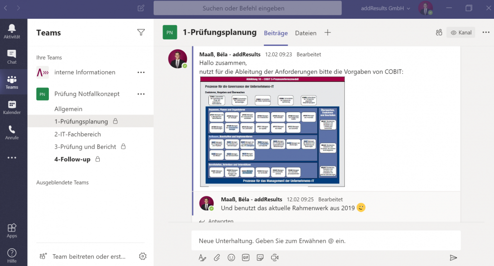 Beispielhaftes Prüfungsteam.